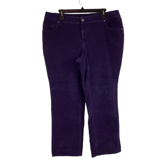 Lane Bryant Corduroy Pants Size 24 Dark Purple - Picture 1 of 3